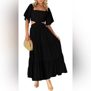 NWT Black Cutout Maxi Dress